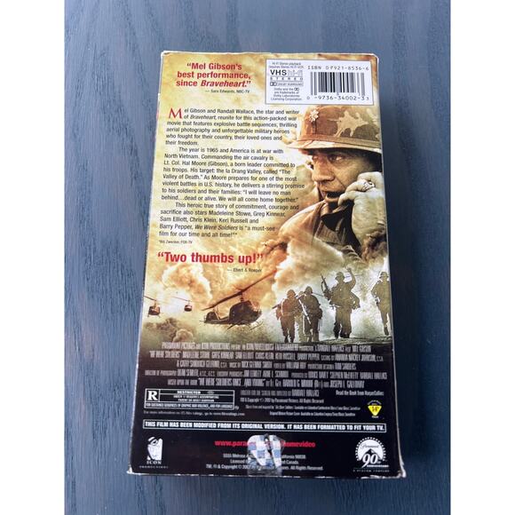 We Were Soldiers Mel Gibson Action War Movie Vintage 2002 VHS Tape Pre-Loved - Picture 2 of 4